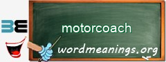 WordMeaning blackboard for motorcoach